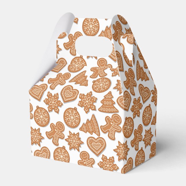 Gingerbread Man Cookies Cute Christmas Favour Box (Front Side)