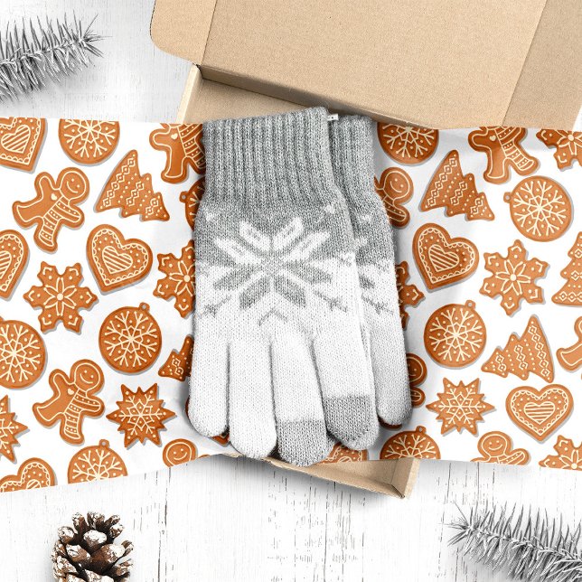 Gingerbread Man Cookies Cute Christmas Tissue Paper (Creator Uploaded)