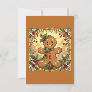 Gingerbread Man Cookies Festive Christmas Invitation