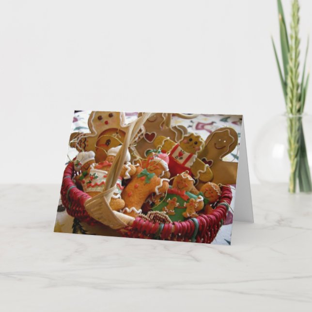gingerbread man cookies greeting card (Front)
