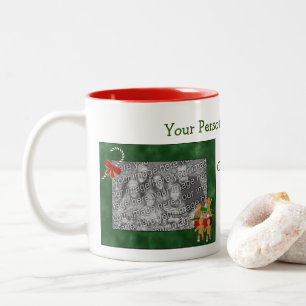 Gingerbread Man Cookies Holiday Photo Two-Tone Coffee Mug