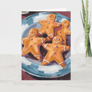 Gingerbread Man Cookies   Merry Christmas Holiday Card