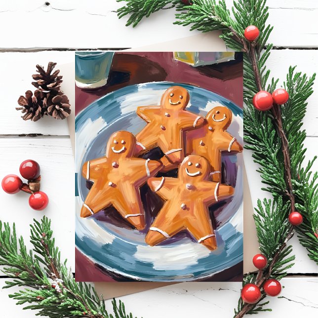 Gingerbread Man Cookies | Merry Christmas Holiday Postcard (Creator Uploaded)