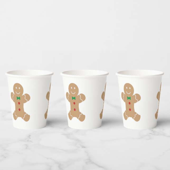 Gingerbread Man Cookies Paper Cups (Multi)