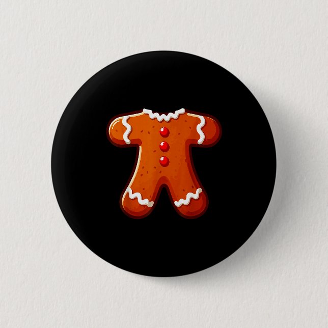 Gingerbread Man Costume Adult Kids Men Women Cooki 6 Cm Round Badge (Front)