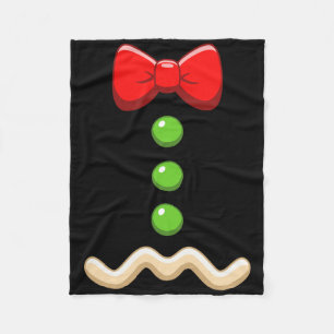 Gingerbread Man Costume Christmas Halloween Cookie Fleece Blanket