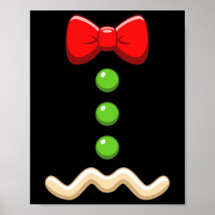 Gingerbread Man Costume Christmas Halloween Cookie Poster