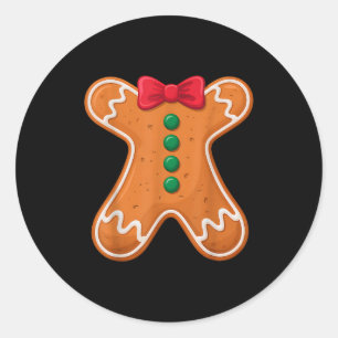 Gingerbread Man Costume Funny For Halloween Christ Classic Round Sticker