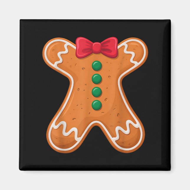 Gingerbread Man Costume Funny For Halloween Christ Magnet (Front)