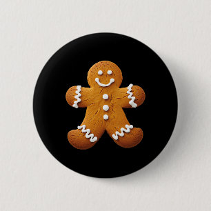 Gingerbread Man Costume Funny Halloween Christmas 6 Cm Round Badge