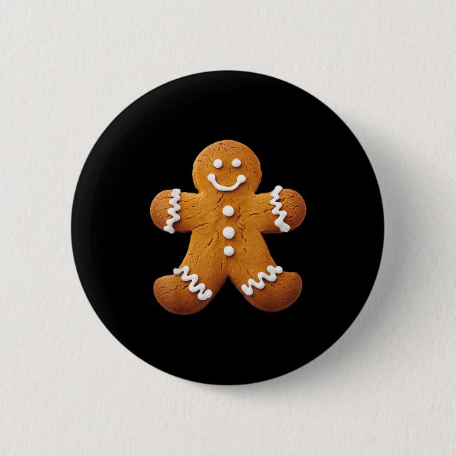 Gingerbread Man Costume Funny Halloween Christmas  6 Cm Round Badge (Front)