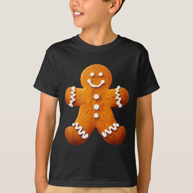 Gingerbread Man Costume Funny Halloween Christmas  T-Shirt (Front)