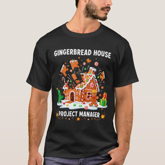 Gingerbread Man Costume, Gingerbread House Project T-Shirt (Front)