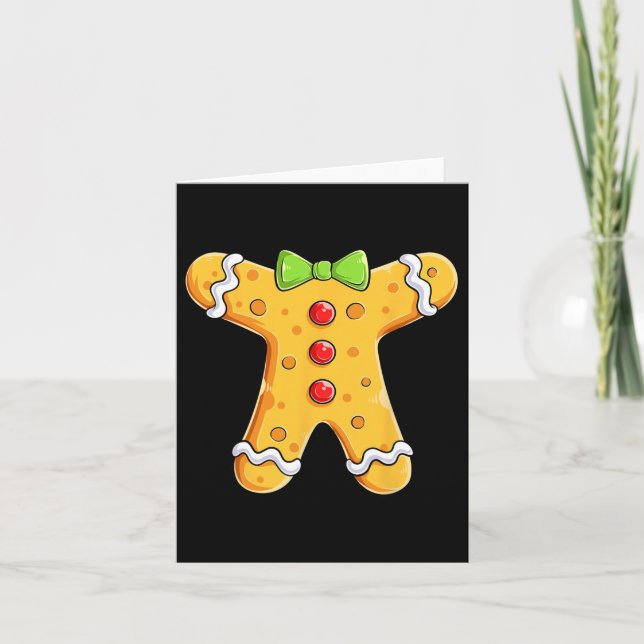 Gingerbread Man Costume Halloween Christmas Boys G Card (Front)