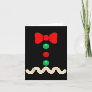 Gingerbread Man Costume Halloween Christmas Card