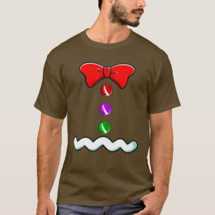 Gingerbread Man Costume Novelty Christmas Men Wome T-Shirt
