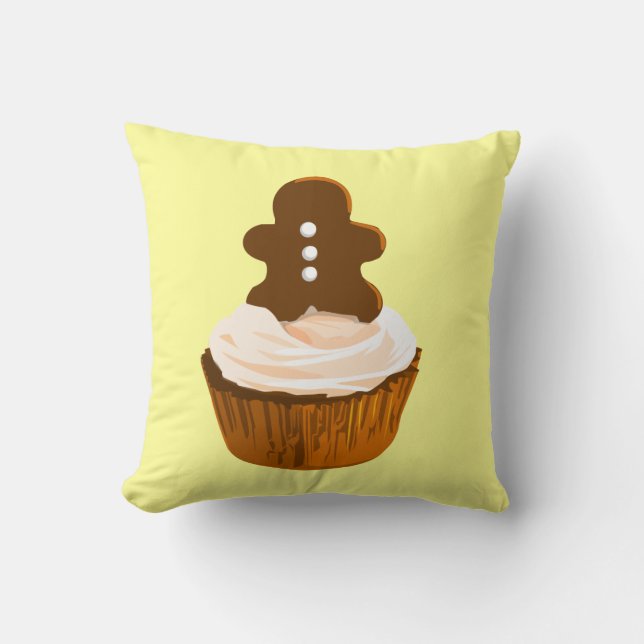 Gingerbread man cupcake cushion (Front)