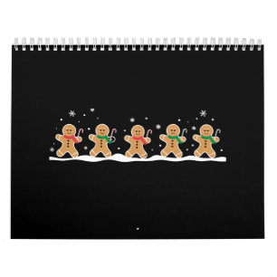 Gingerbread Man Cute Christmas Holiday Baker Calendar