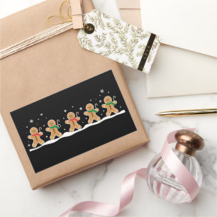 Gingerbread Man Cute Christmas Holiday Baker  Rectangular Sticker