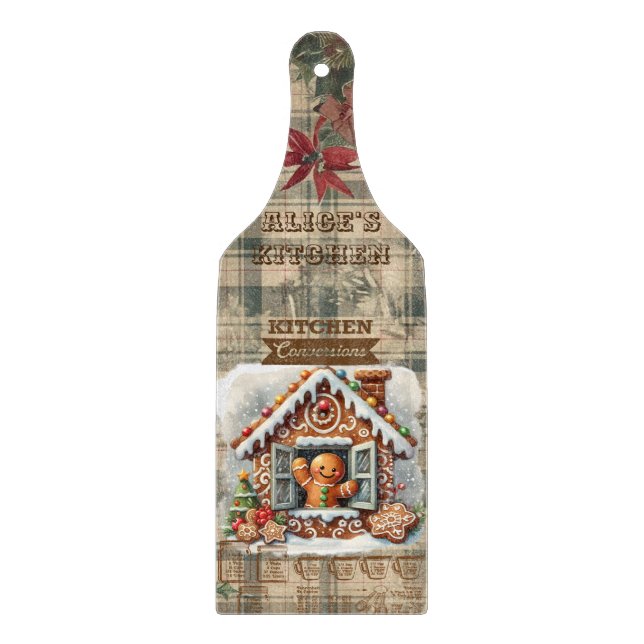 Gingerbread Man Cutting Board: Kitchen Fun! Cutting Board (Front)