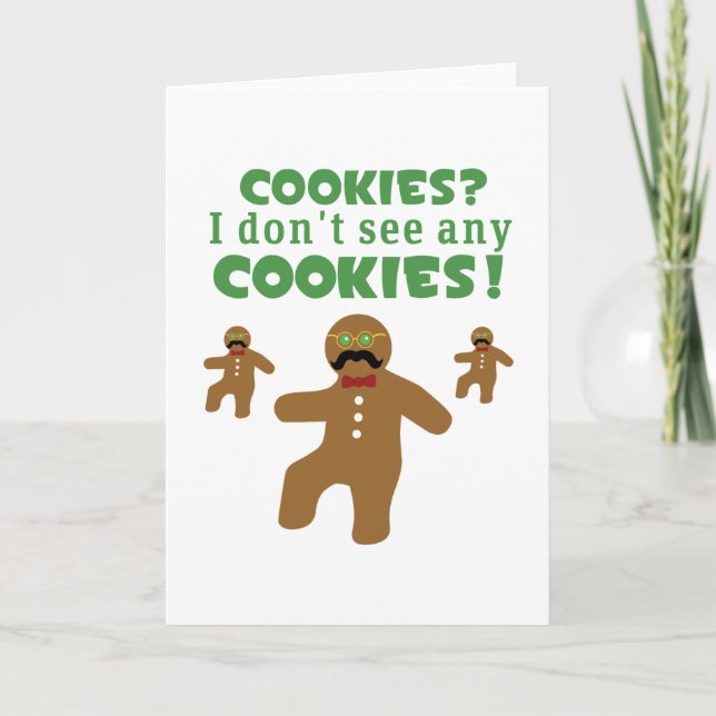 Gingerbread Man Disguise Holiday Card (Front)