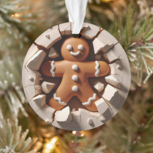 Gingerbread Man Double-Sided Holiday Ornament