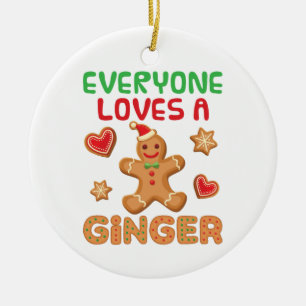Gingerbread Man Everyone Loves a Ginger Ceramic Tree Decoration