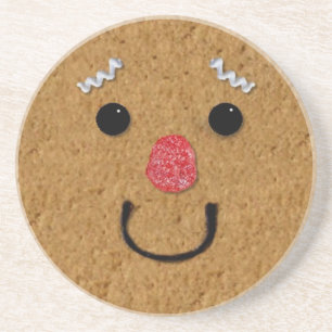 Gingerbread Man Face Coaster