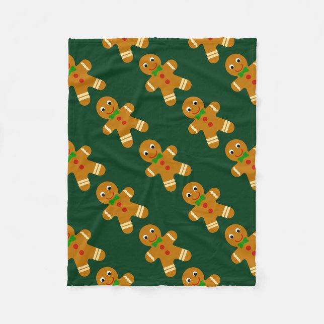 Gingerbread Man Fleece Blanket (Front)