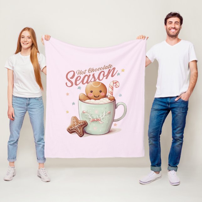 Gingerbread Man Fleece Blanket (In Situ)