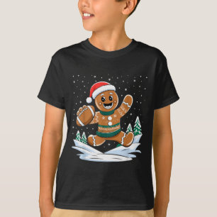 Gingerbread Man Football Ugly Christmas Pajamas Co T-Shirt