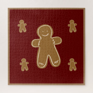 Gingerbread Man Fun Holiday Christmas Jigsaw Puzzle