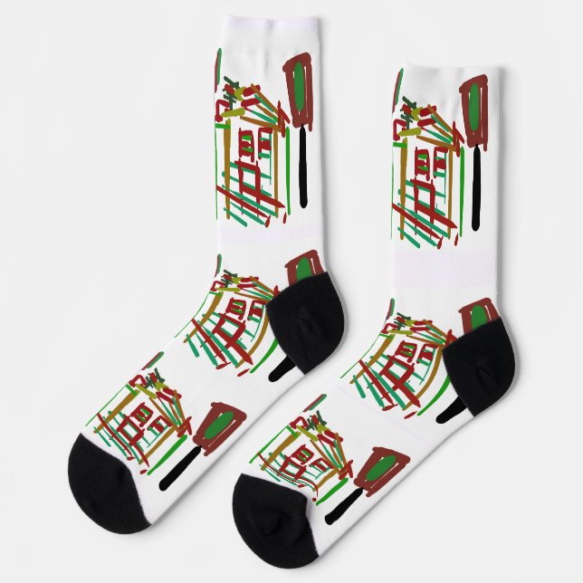 Gingerbread man fun  socks (Left)