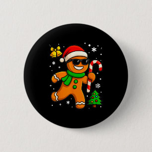 Gingerbread Man Funny Christmas Cookie Costume Bak 6 Cm Round Badge