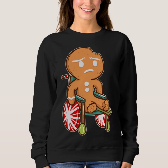 Gingerbread Man Funny Christmas Oh Snap Gift Sweatshirt (Front)