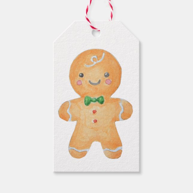 Gingerbread Man Gift Tags (Front)