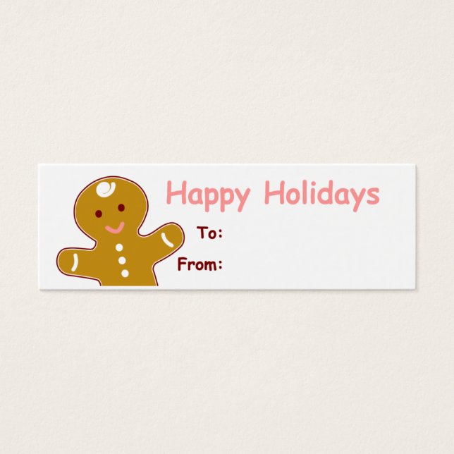 Gingerbread Man Gift Tags (Front)