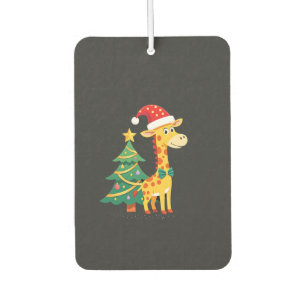 Gingerbread Man Giraffe Santa Hat Christmas Tree T Car Air Freshener