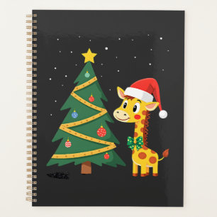 Gingerbread Man Giraffe Santa Hat Christmas Tree T Planner