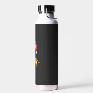 Gingerbread Man Giraffe Santa Hat Christmas Tree T Water Bottle