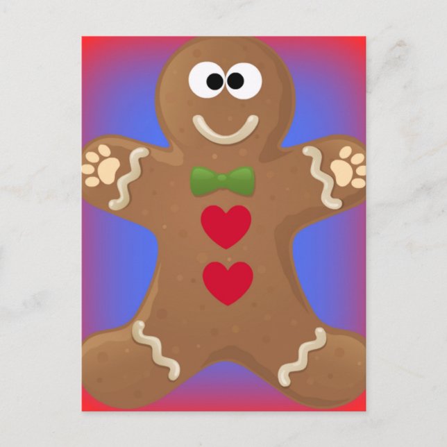 Gingerbread Man Goo Goo Eyes Postcard (Front)