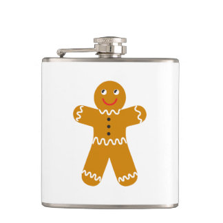Gingerbread Man Hip Flask