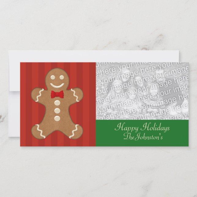 Gingerbread Man Holiday Card (Front)