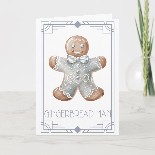 Gingerbread Man  Holiday Card (Front)