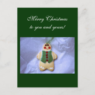Gingerbread Man Holiday Postcard
