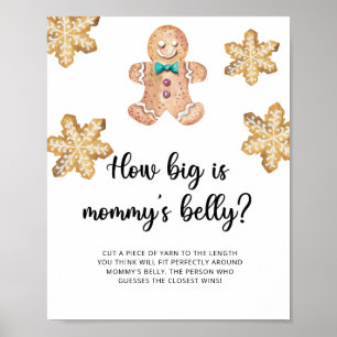 Gingerbread man how big is mummy's belly game  poster