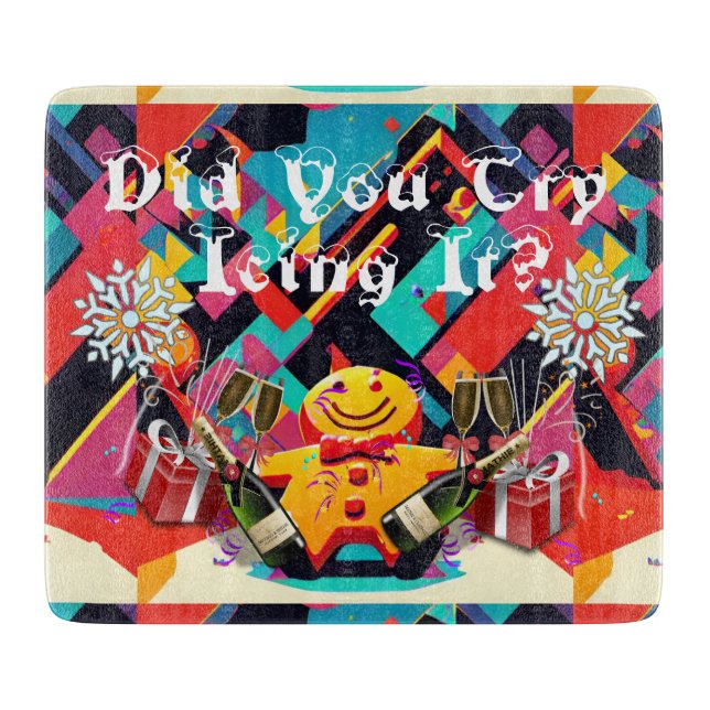 Gingerbread Man Icing Thunder_Cove Cutting Board (Front)