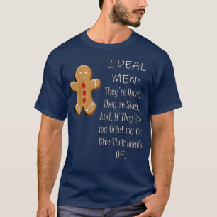 Gingerbread Man Ideal Men Funny Cookie Baking Chri T-Shirt