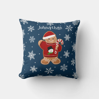 Gingerbread Man in Sweater Cushion