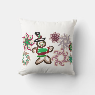 Gingerbread man joy cushion